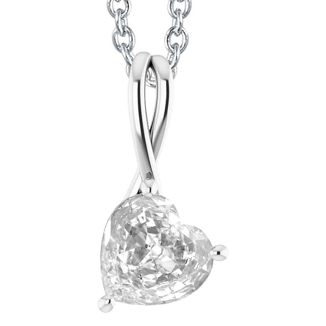 Solitaire Herz Alter Bergmann Naturlich Diamant Anhänger 4,50 Karat Schmuck - harrychadent.ch
