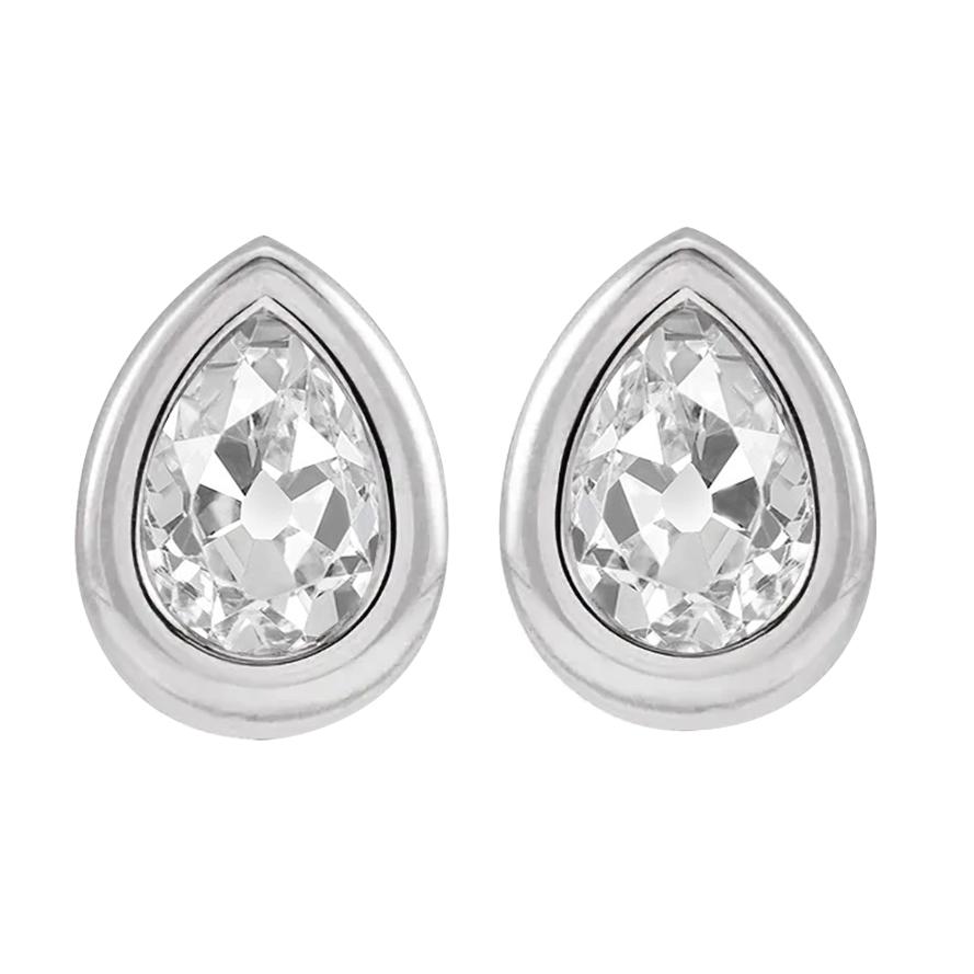 Weißgold Naturlich Diamant Ohrstecker Lünette Set Birne Alter Bergmanns 5 Karat - harrychadent.ch
