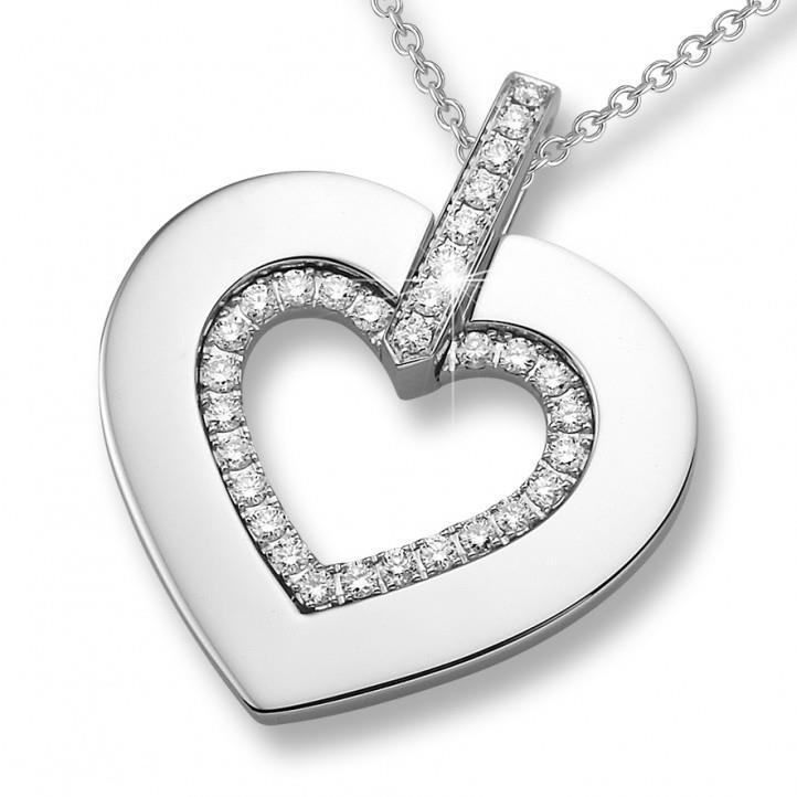 1,6 ct rundschliff diamant herzform anhänger halskette