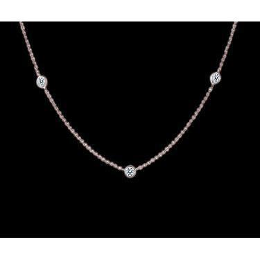 4 Karat Yard Diamants Halskette Anhänger Roségold Yards Of Diamants