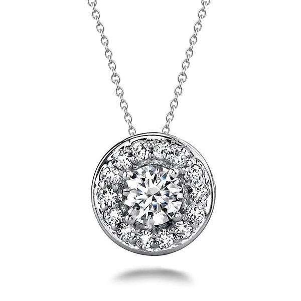 Funkelnde 5,50 Karat Diamanten im Rundschliff mit zentriertem Anhänger Halskette - harrychadent.ch