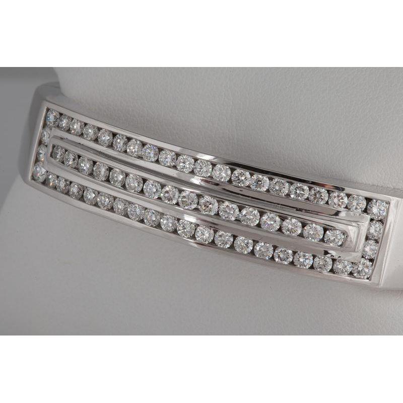Channel Set Runder Diamant-Armreif 10.25 Karat Goldschmuck