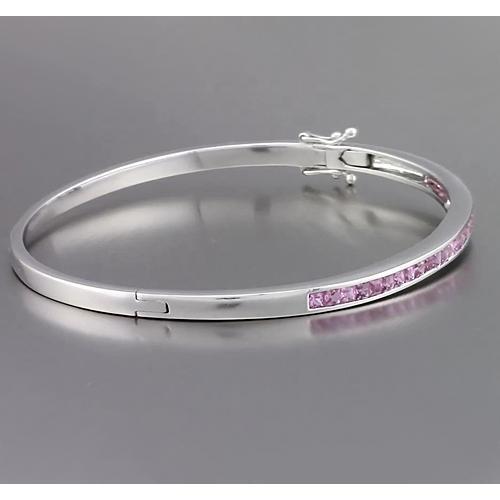 Pink Sapphire Armreif 5 Karat Damen Schmuck Weißgold - harrychadent.ch