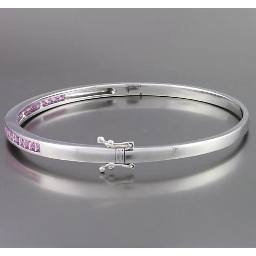 Pink Sapphire Armreif 5 Karat Damen Schmuck Weißgold - harrychadent.ch