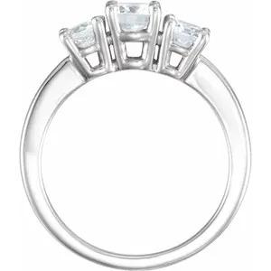 0.50 karat drei-stein-echt-diamant-ring weißgold 14k