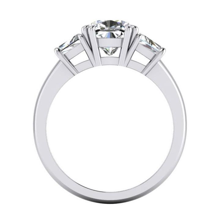 Sparkling Three Stone 2,20 Karat Kissen Diamant Ehering - harrychadent.ch