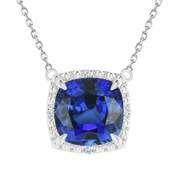 echter round diamant 5.25Karat anhänger Vorderansicht