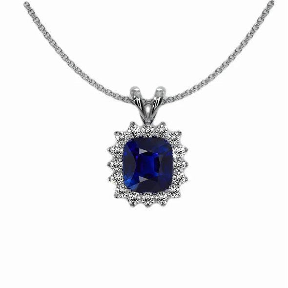echter round diamant 2Karat anhänger Vorderansicht