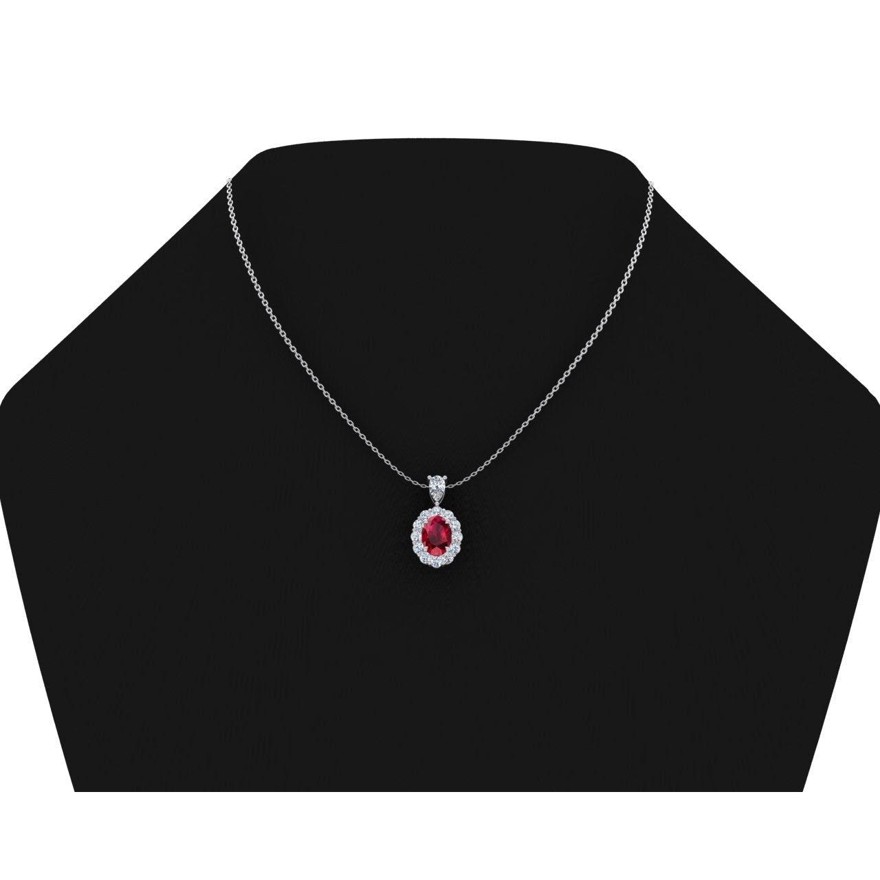 Adlerkralle Krappen Rubin Diamant Halskette für Damen
