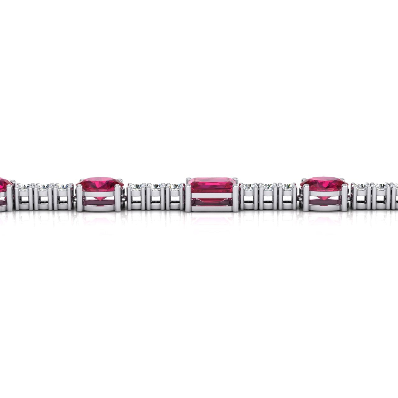 Roter Rubin-Diamant-Halskette 46,50 Karat Edelsteinschmuck