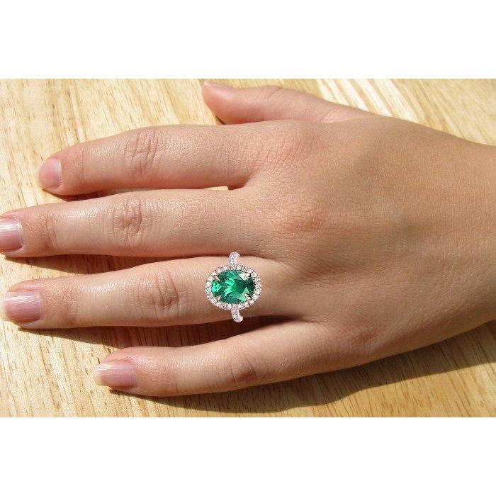 echter oval smaragd 5.45Karat ring Band Detail
