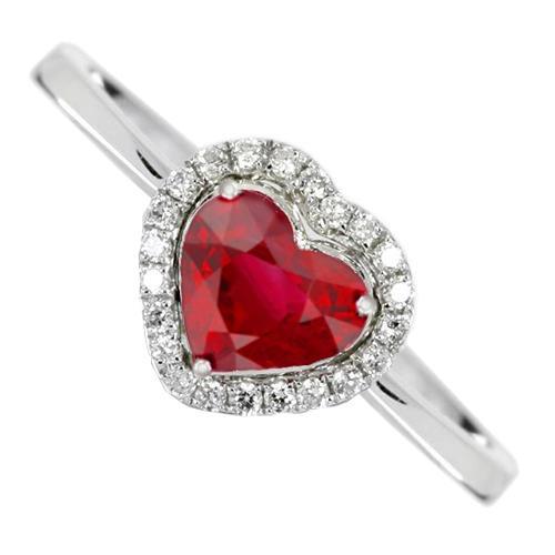 Herz Rubin und Diamant Ehering Schmuck 3,35 Karat - harrychadent.ch