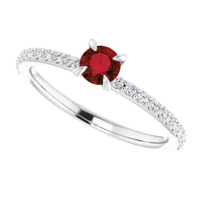 Runder Rubin- und Diamantenring 0,95 Karat - harrychadent.ch