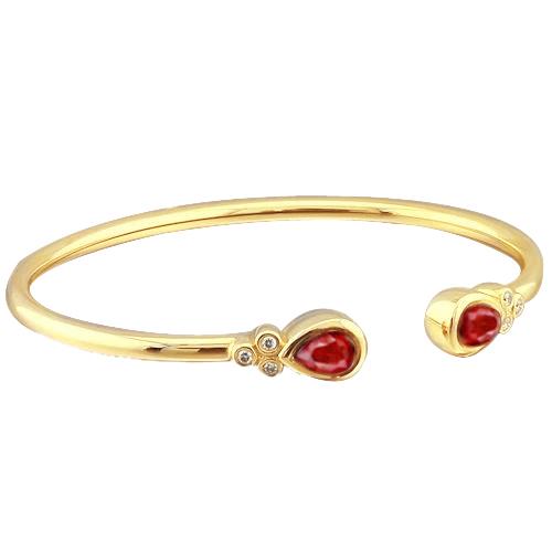 Damen Rubin Diamant Armreif 2.30 Karat Gelbgold 14K - harrychadent.ch