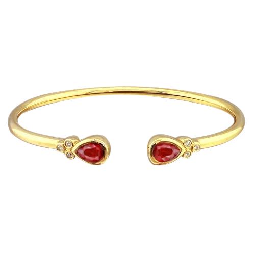 Damen Rubin Diamant Armreif 2.30 Karat Gelbgold 14K - harrychadent.ch