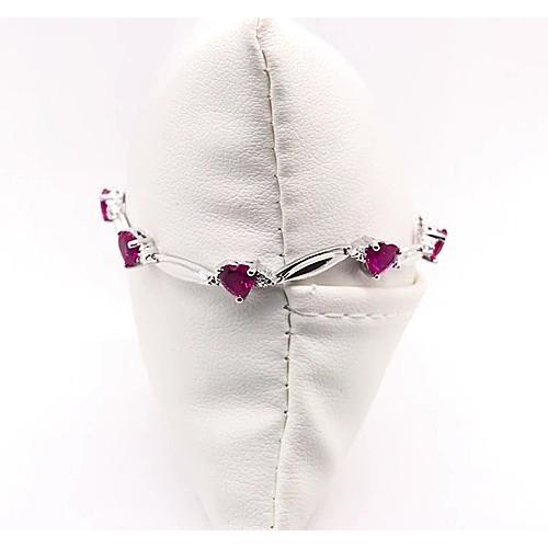Herzform Rhodolith Granat Diamant Armband 9,54 Karat Schmuck Neu - harrychadent.ch