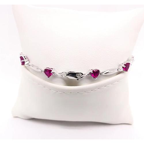 Herzform Rhodolith Granat Diamant Armband 9,54 Karat Schmuck Neu - harrychadent.ch