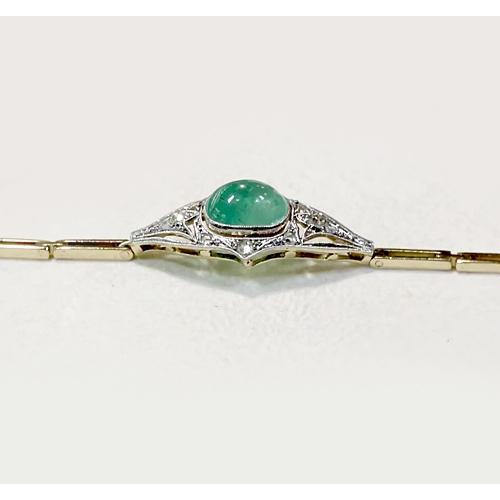 Jade Armband runder Diamant Lünette Set 6,50 Karat Two Tone Gold 14K - harrychadent.ch