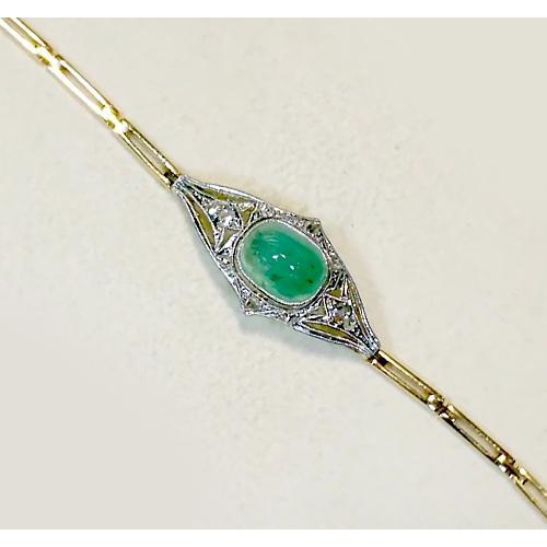 Jade Armband runder Diamant Lünette Set 6,50 Karat Two Tone Gold 14K - harrychadent.ch