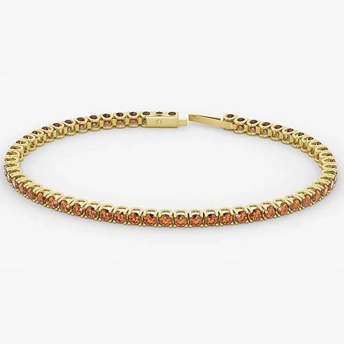 Orange Saphir Tennis Armband 5,90 Karat Schmuck Neu - harrychadent.ch