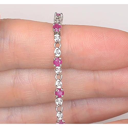 Rosa Saphir Diamant Tennisarmband 9 Karat Damen Schmuck Neu - harrychadent.ch