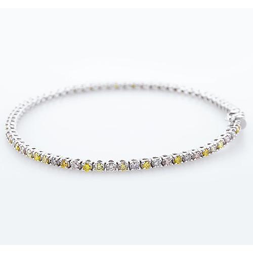 Rosa, Weiß, Gelb & Grüner Saphir Tennisarmband 5 Karat Schmuck - harrychadent.ch