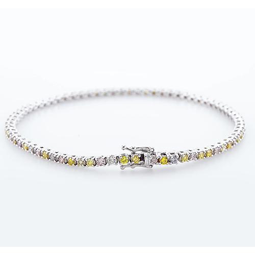 Rosa, Weiß, Gelb & Grüner Saphir Tennisarmband 5 Karat Schmuck - harrychadent.ch