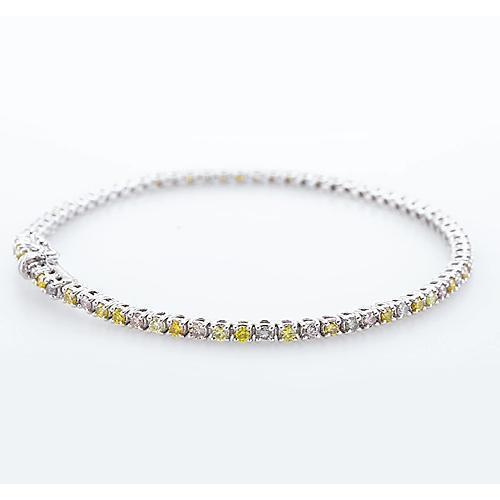 Rosa, Weiß, Gelb & Grüner Saphir Tennisarmband 5 Karat Schmuck - harrychadent.ch