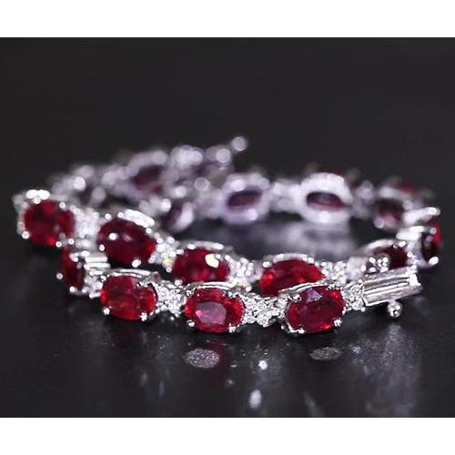 Rubin Diamant Tennisarmband 16 Karat Damen Schmuck Neu - harrychadent.ch