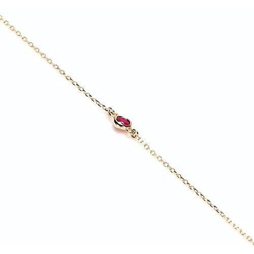 Rubin Lünette Set Armband 1,50 Karat Gelbgold 14K - harrychadent.ch