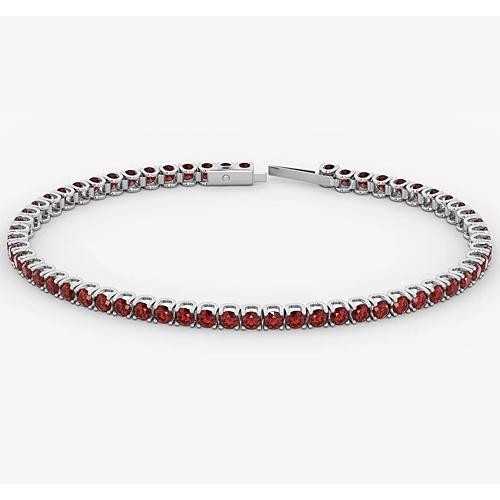 Rubin-Tennis-Armband Weißgold 14 Karat 5,90 Karat Schmuck Neu - harrychadent.ch