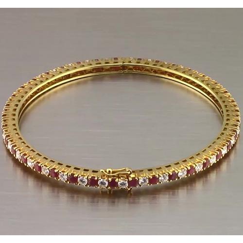 Ruby And Diamant Tennis Armreif 12,54 Karat Gelbgold Neu - harrychadent.ch
