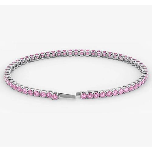 Tennisarmband Rosa Saphir 5.90 Karat Weißgold Damen Schmuck - harrychadent.ch