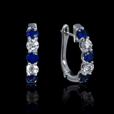 echter round diamant 4Karat ohrring Vorderansicht