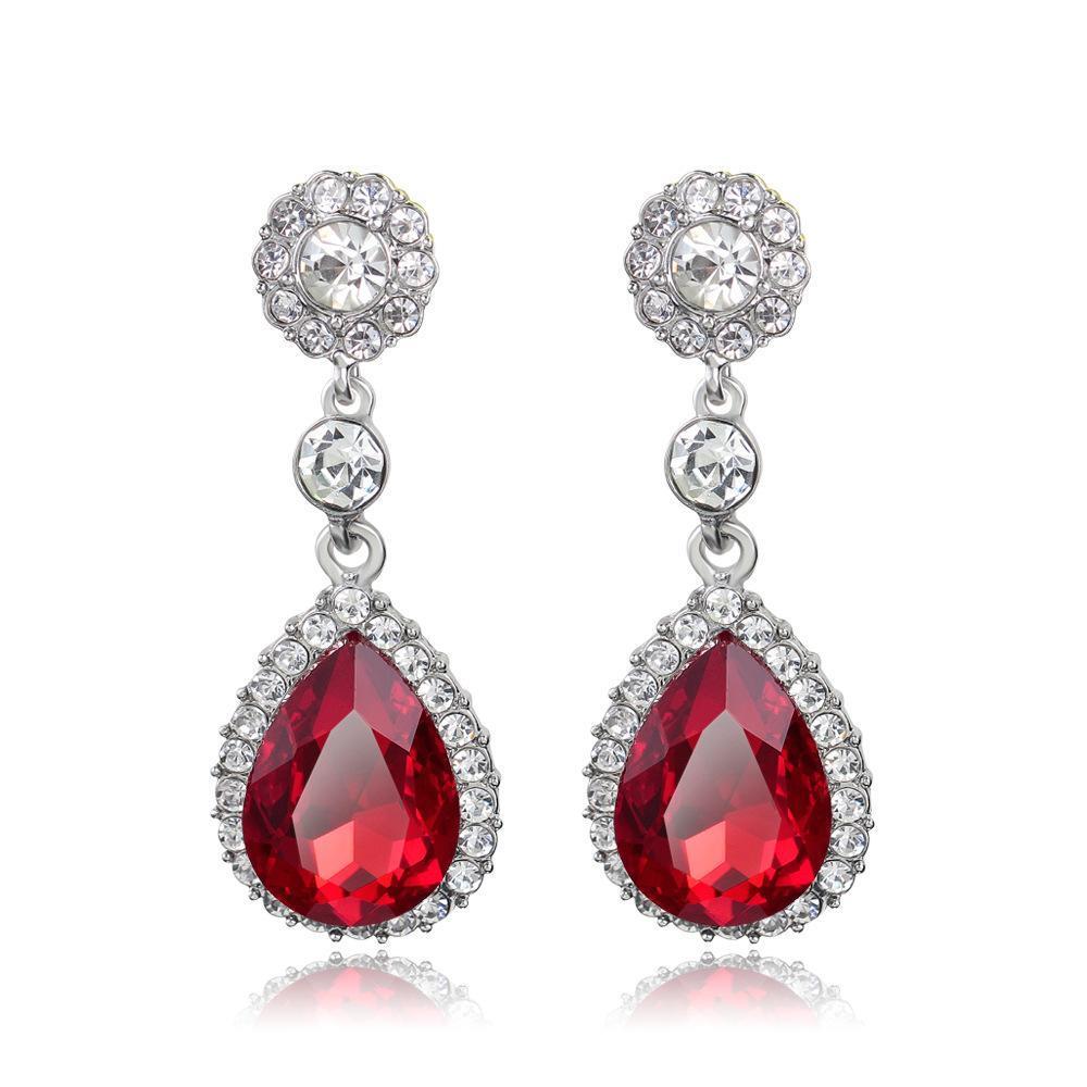 8.62 ct Red Ruby And Diamants Lady Ohrhänger Weißgold 14K - harrychadent.ch