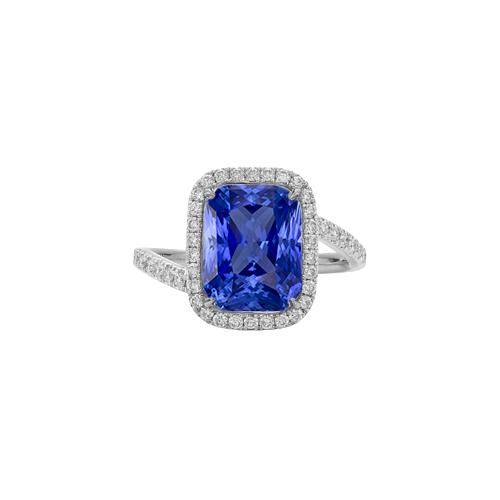 3 Karat Halo Blue Saphir Verlobungsring Tension Style Pave Diamant - harrychadent.ch