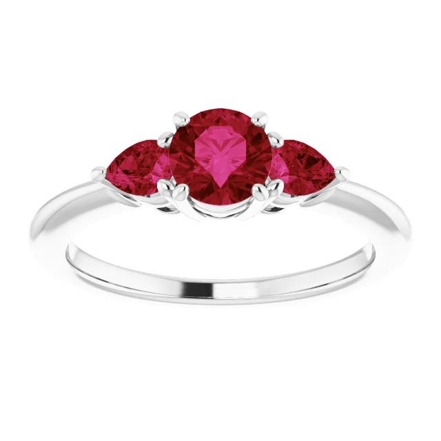 3 Steine Rubin Ring 1,50 Karat Krappenfassung Damenschmuck - harrychadent.ch
