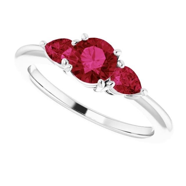 3 Steine Rubin Ring 1,50 Karat Krappenfassung Damenschmuck - harrychadent.ch