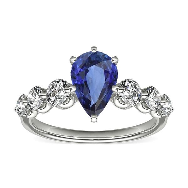 Ceylon Saphir & Diamant Jubiläumsring Edelsteinschmuck 3 Karat - harrychadent.ch