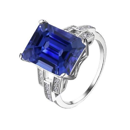 Ceylon Saphir Edelstein Ring Smaragd Schmuck Split Shank 4 Karat - harrychadent.ch