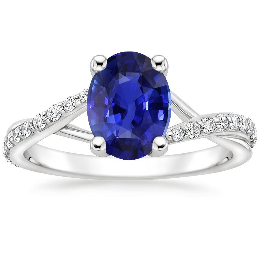 Damen Diamant Edelstein Ring Oval Ceylon Saphir Gold 3 Karat - harrychadent.ch