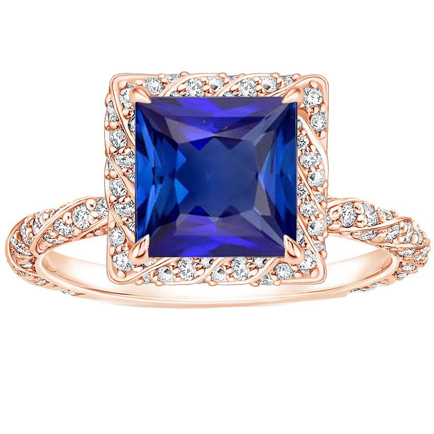 Damen Diamantschmuck Princess Blue Sapphire mit Akzenten 6,50 Karat - harrychadent.ch