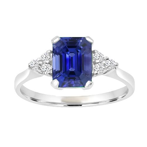 Damen Edelstein Ring Smaragd Ceylon Saphir & Runde Diamanten 3 Karat - harrychadent.ch
