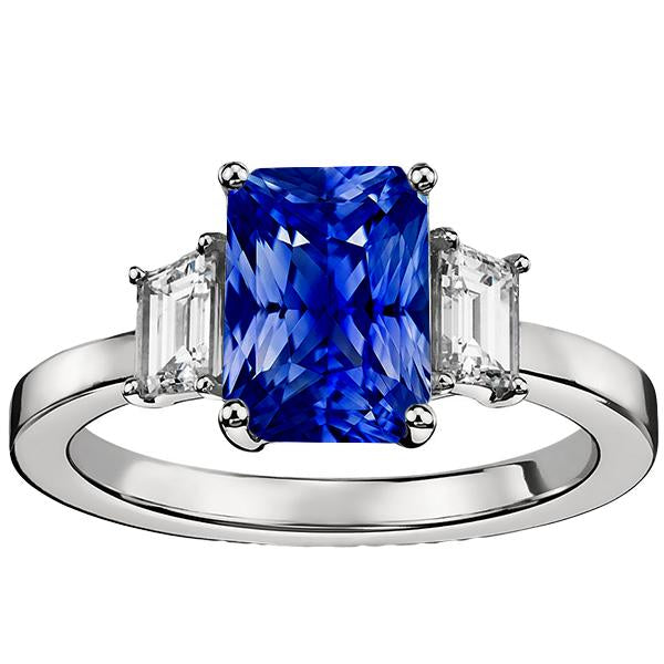 Damen Gold Edelstein Ring Smaragd Diamant Ceylon Saphir 3,50 Karat - harrychadent.ch