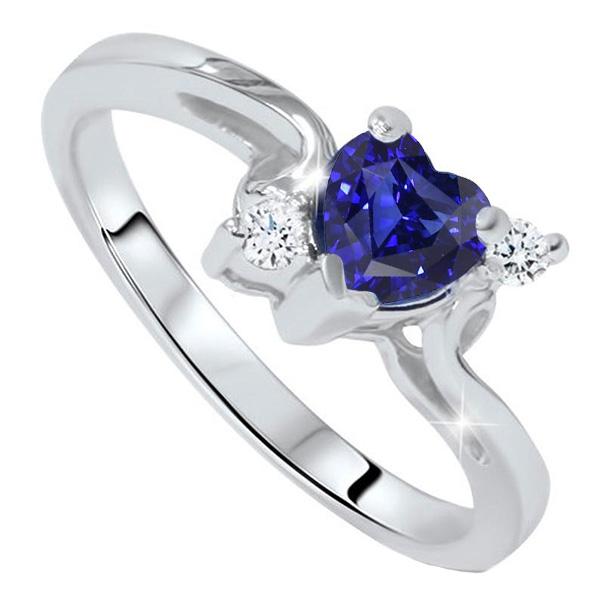 Damenring mit 3 Steinen, Ceylon-Saphir und rundem Diamant, 1,75 Karat - harrychadent.ch