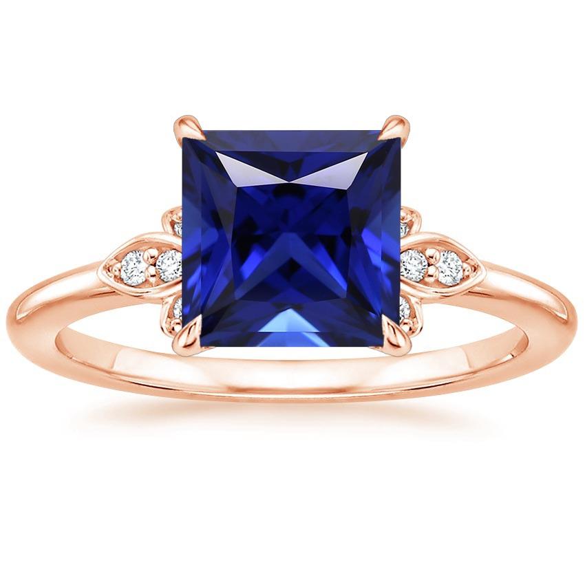Diamant-Jubiläumsring Prinzessin Blauer Saphir Edelstein 5,25 Karat - harrychadent.ch