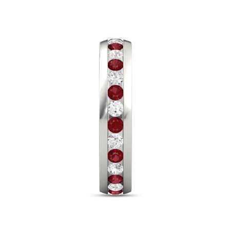 Diamant Rundes Rubin Ewigkeit Band 2.50 Karat Weißgold 14K - harrychadent.ch