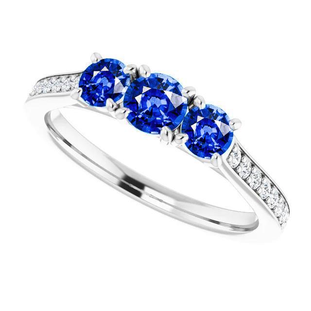 Diamant Saphir Ring 1,10 Karat Klaue Krappenfassung Damen Schmuck - harrychadent.ch