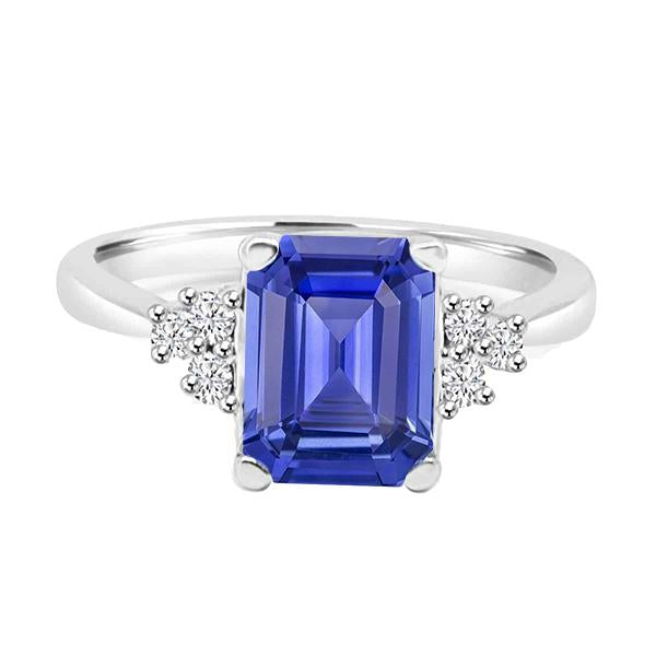 Diamant-Smaragd-Ceylon-Saphir-Jubiläumsring 3.50 Karat - harrychadent.ch