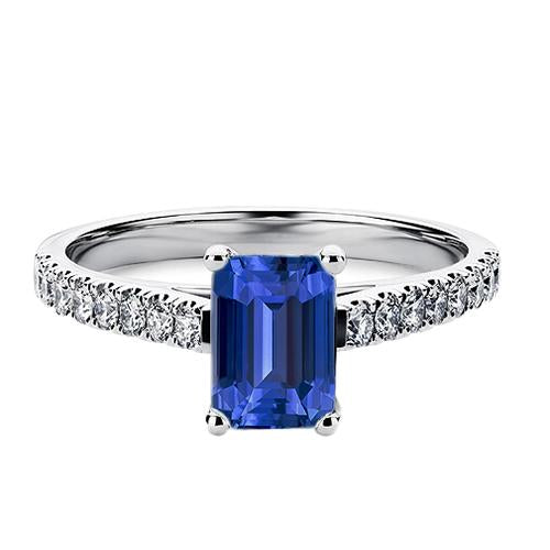 Diamant Solitaire Ring Akzente Birne Ceylon Saphir 2,50 Karat - harrychadent.ch